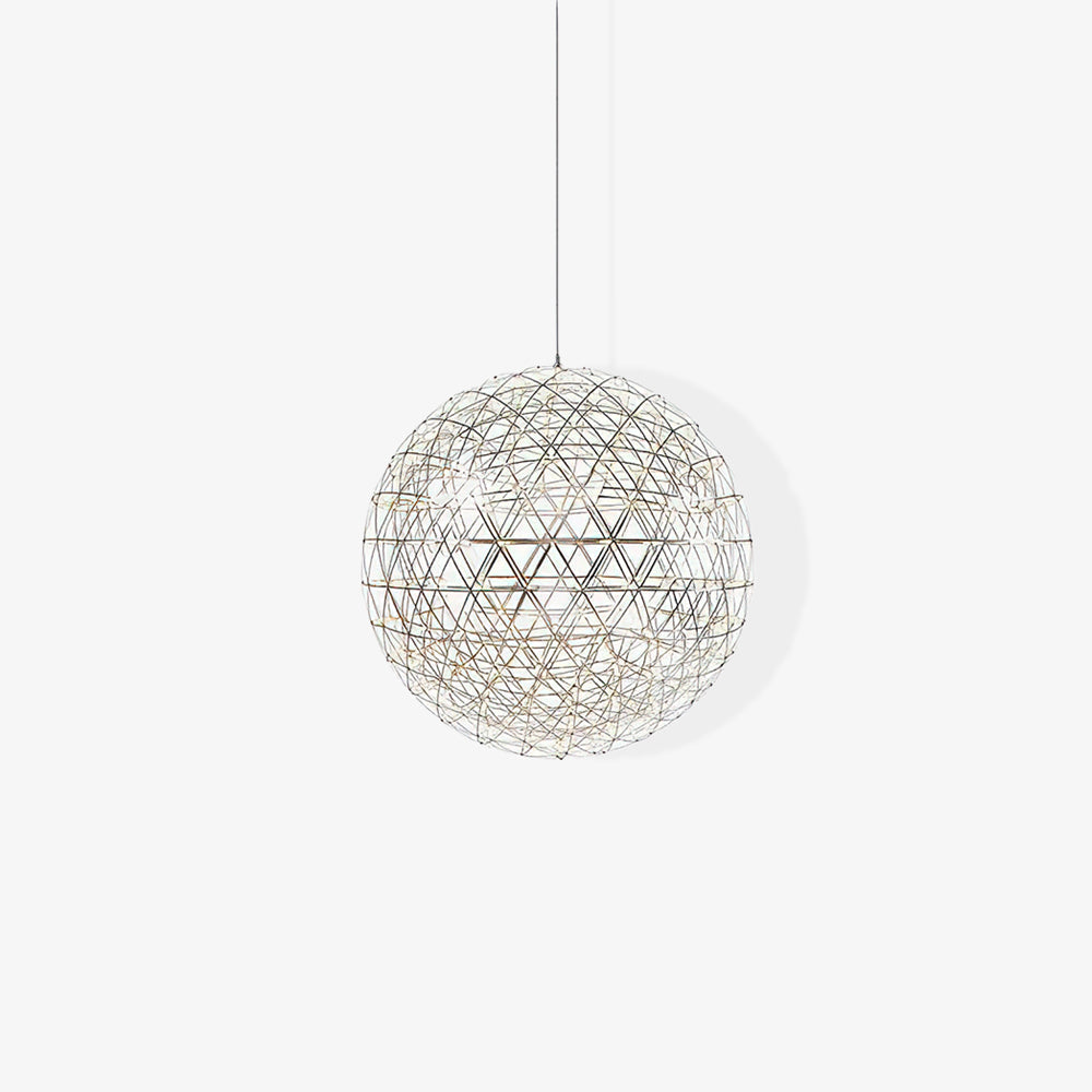 LED-hanglamp Zilveren Globe Sfeerverlichting Moderne Lamp Globe met Dimbare Lichtpunten Transparante Kristallen Globe Decoratief Scandinavisch Warmwit Industrieel Design Interieurlamp - Lamylie