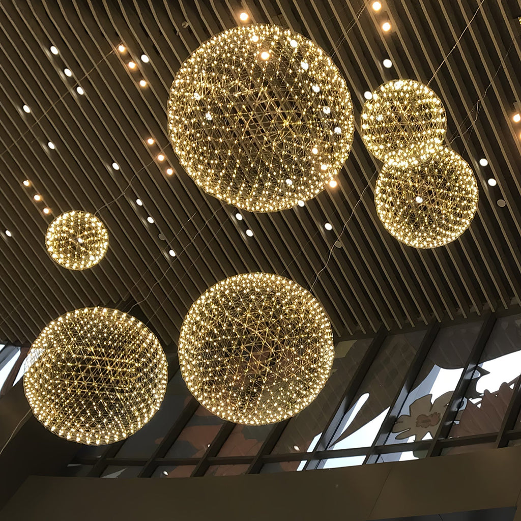 LED-hanglamp Zilveren Globe Sfeerverlichting Moderne Lamp Globe met Dimbare Lichtpunten Transparante Kristallen Globe Decoratief Scandinavisch Warmwit Industrieel Design Interieurlamp - Lamylie
