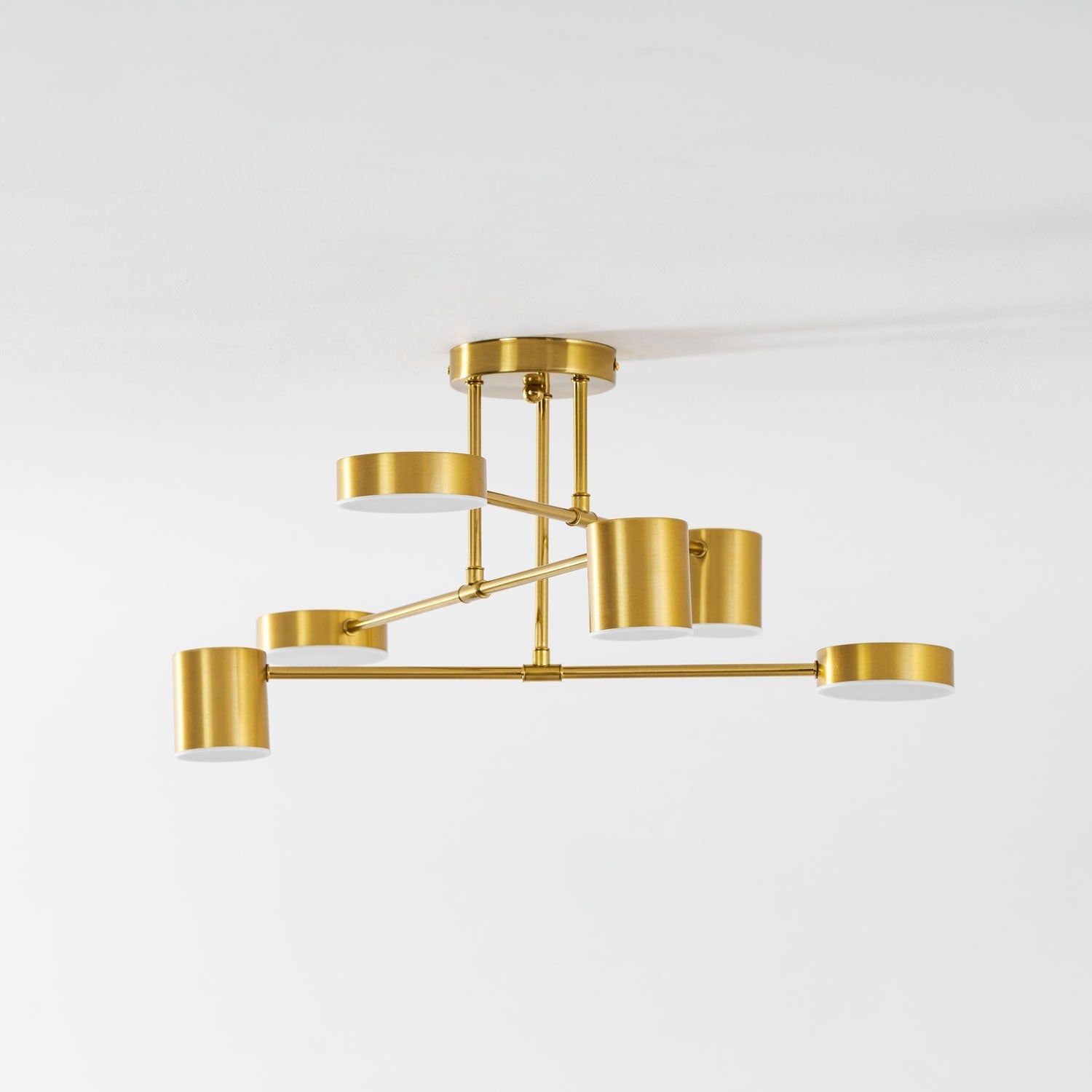 Sputnik Ceiling Lamp 6-Arms LED Metal Frame Ø57cm Gold Black White 36W Dimmable Mid-Century Scandinavian Dining Room Living Room Entrance Modern Design - Lamylie
