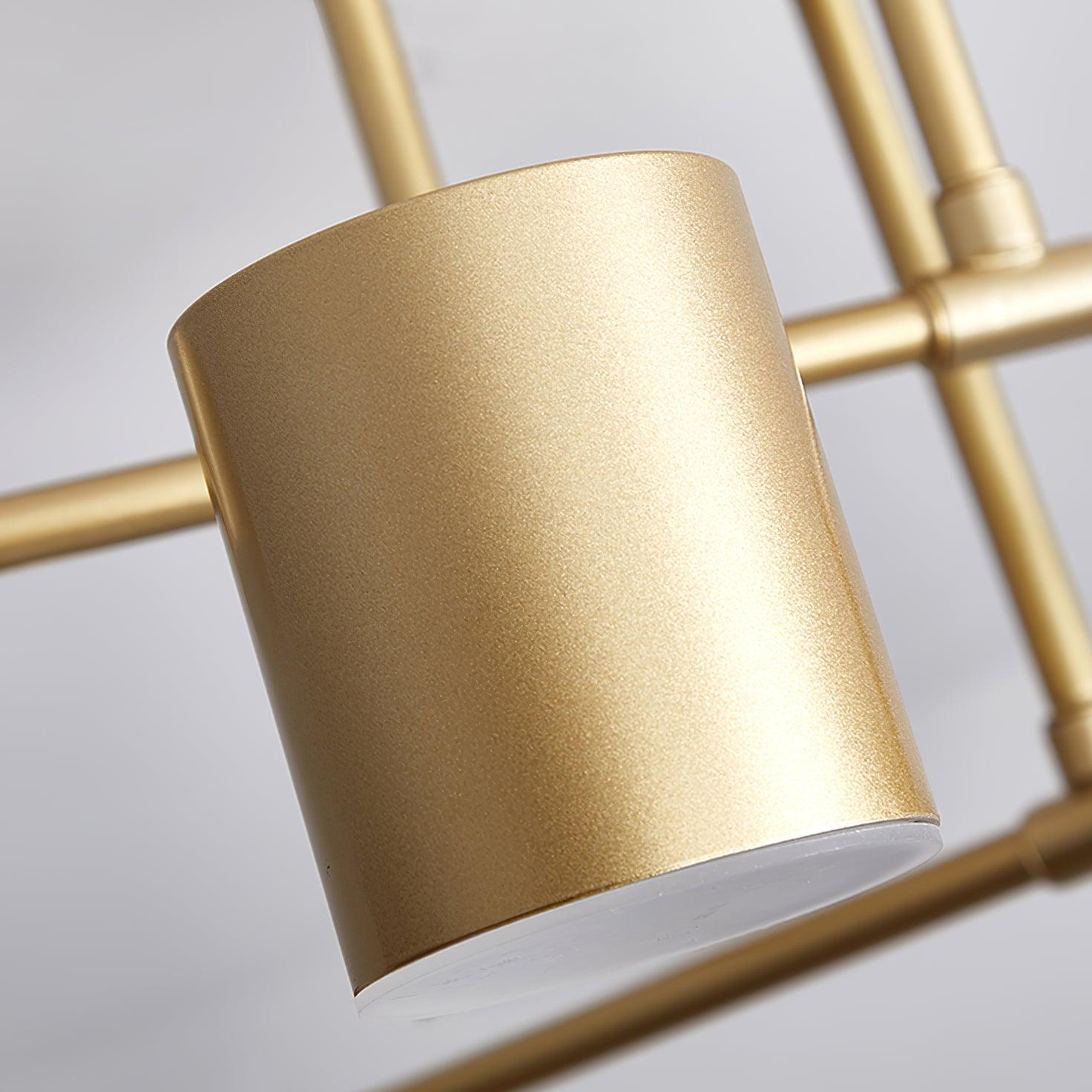 Sputnik Ceiling Lamp 6-Arms LED Metal Frame Ø57cm Gold Black White 36W Dimmable Mid-Century Scandinavian Dining Room Living Room Entrance Modern Design - Lamylie