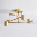 Sputnik Ceiling Lamp 6-Arms LED Metal Frame Ø57cm Gold Black White 36W Dimmable Mid-Century Scandinavian Dining Room Living Room Entrance Modern Design - Lamylie