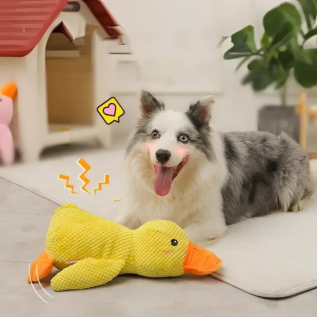 Large Soft Duck Plush Toy for Dogs – Durable with Quacking Sound - Lamylie