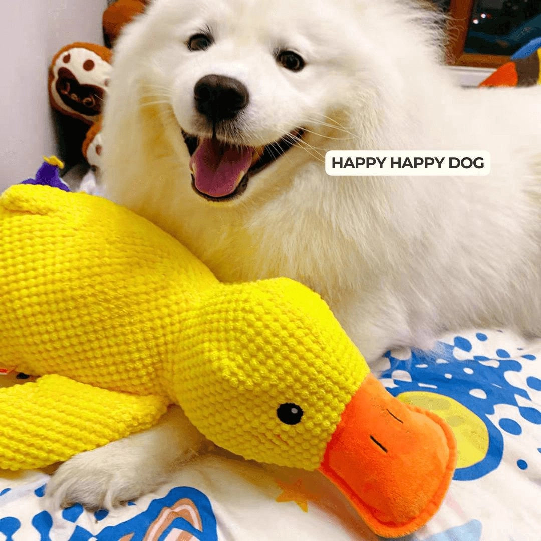 Large Soft Duck Plush Toy for Dogs – Durable with Quacking Sound - Lamylie
