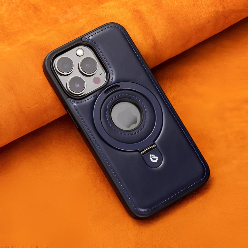 Leather iPhone Case with MagSafe and Camera Protection in Brown - Lamylie