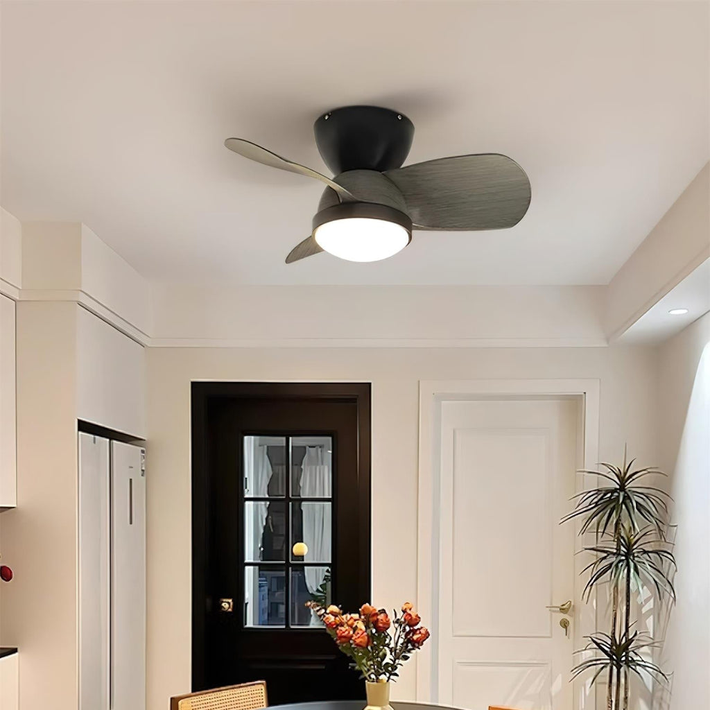 Ceiling Fan with Lighting Wood Metal Ø61cm 18W 6 Speeds Including Remote Control - Lamylie