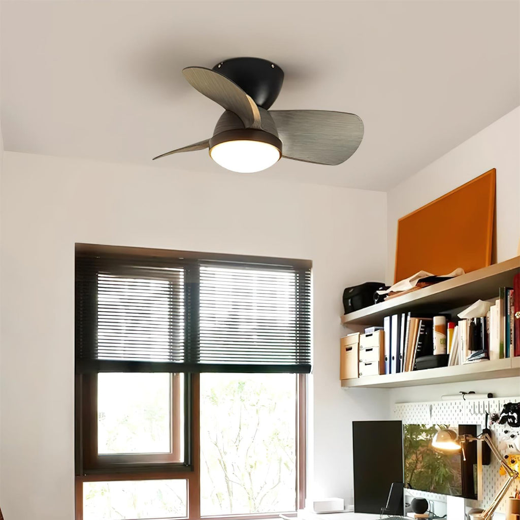 Ceiling Fan with Lighting Wood Metal Ø61cm 18W 6 Speeds Including Remote Control - Lamylie
