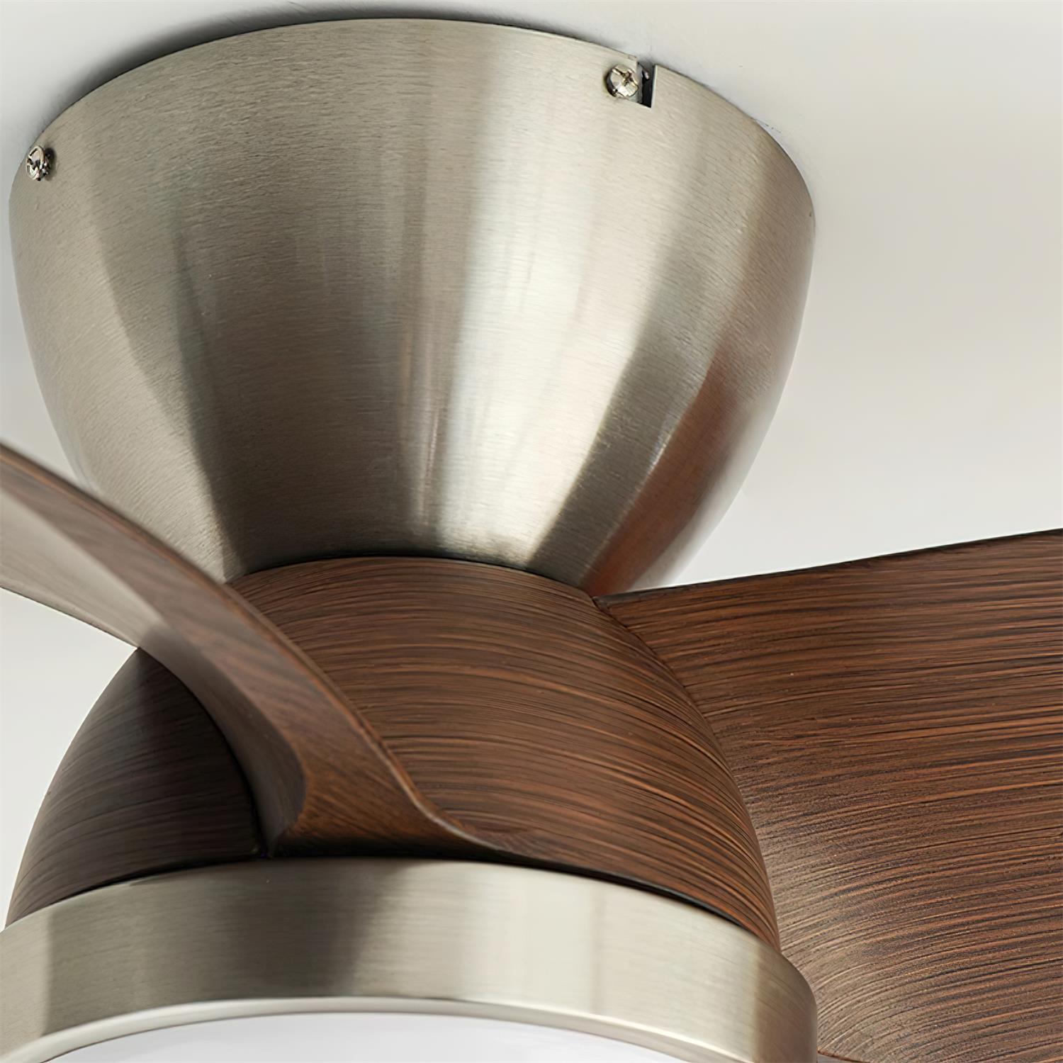 Ceiling Fan with Lighting Wood Metal Ø61cm 18W 6 Speeds Including Remote Control - Lamylie