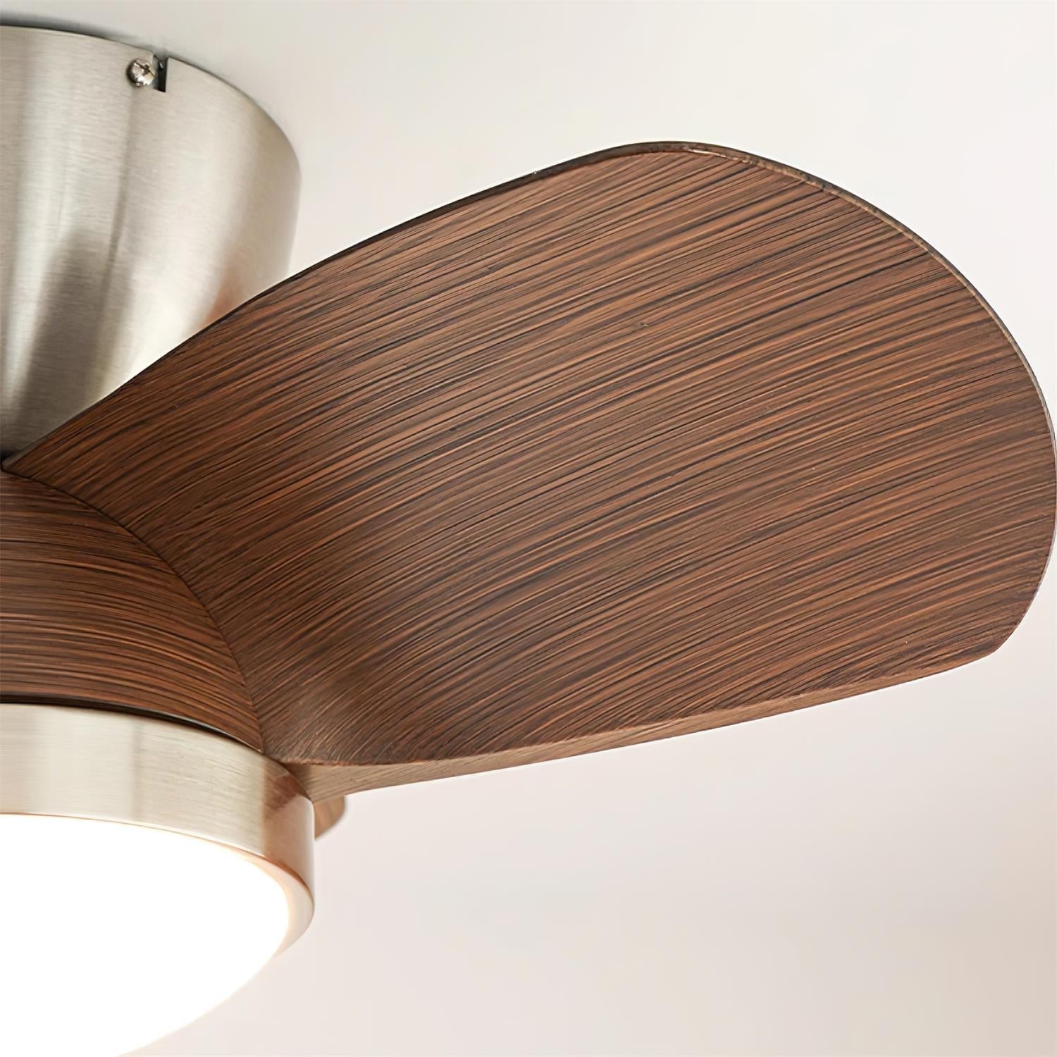 Ceiling Fan with Lighting Wood Metal Ø61cm 18W 6 Speeds Including Remote Control - Lamylie