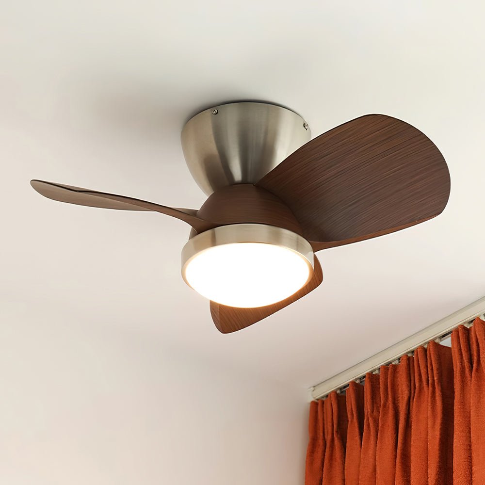 Ceiling Fan with Lighting Wood Metal Ø61cm 18W 6 Speeds Including Remote Control - Lamylie