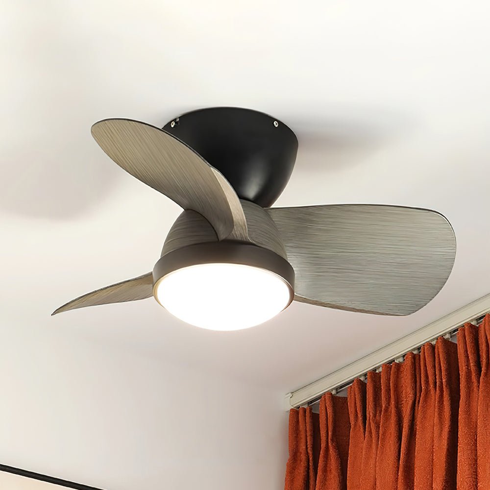 Ceiling Fan with Lighting Wood Metal Ø61cm 18W 6 Speeds Including Remote Control - Lamylie