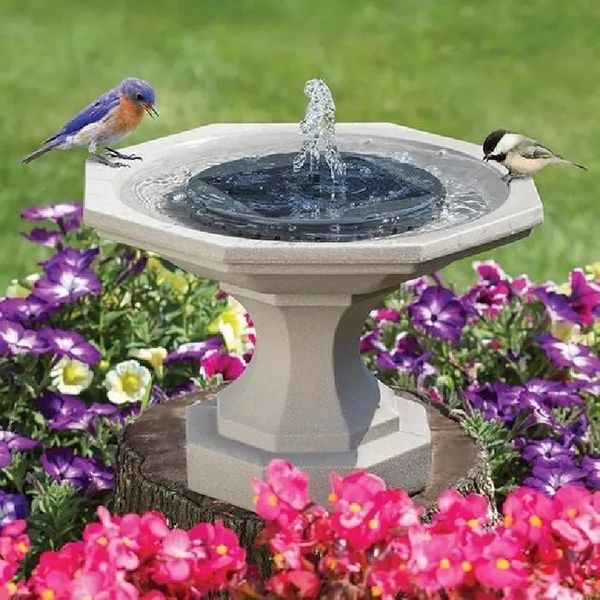 Fontaine de jardin à énergie solaire avec design flottant | Décoration aquatique écologique pour bassin et jardin - Lamylie