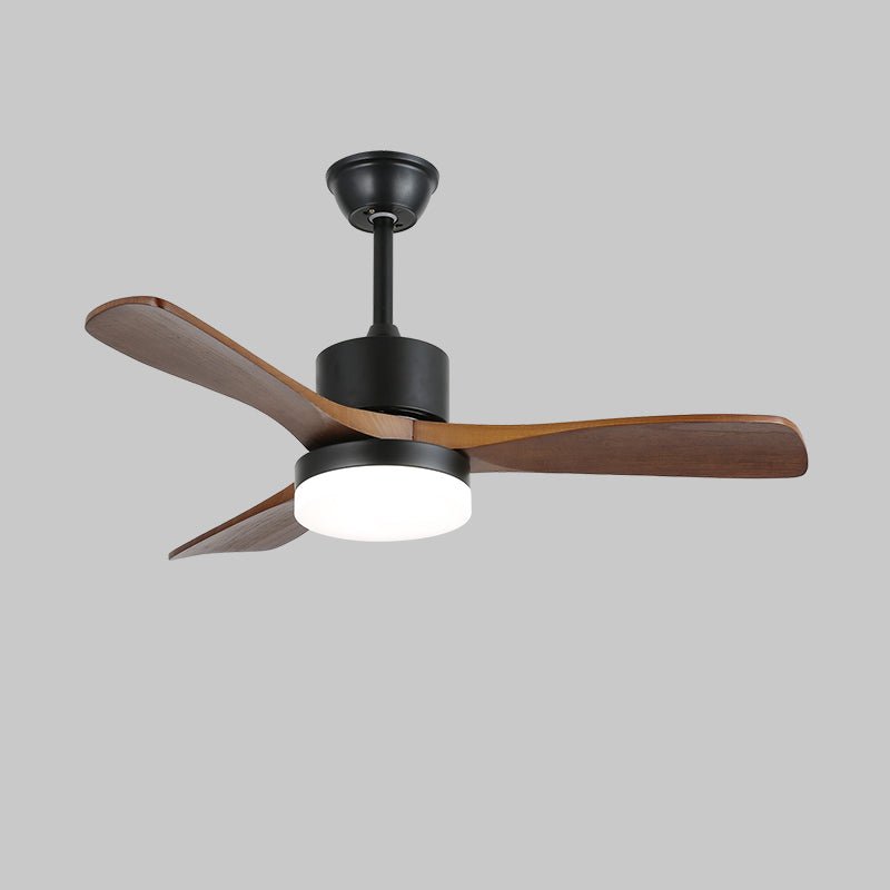 Ventilatore da soffitto moderno con illuminazione minimalista Darian con finitura effetto legno | Design scandinavo Ø126-132cm - Lamylie