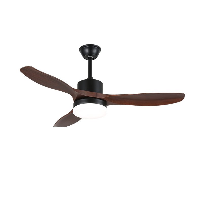 Ventilatore da soffitto moderno con illuminazione minimalista Darian con finitura effetto legno | Design scandinavo Ø126-132cm - Lamylie