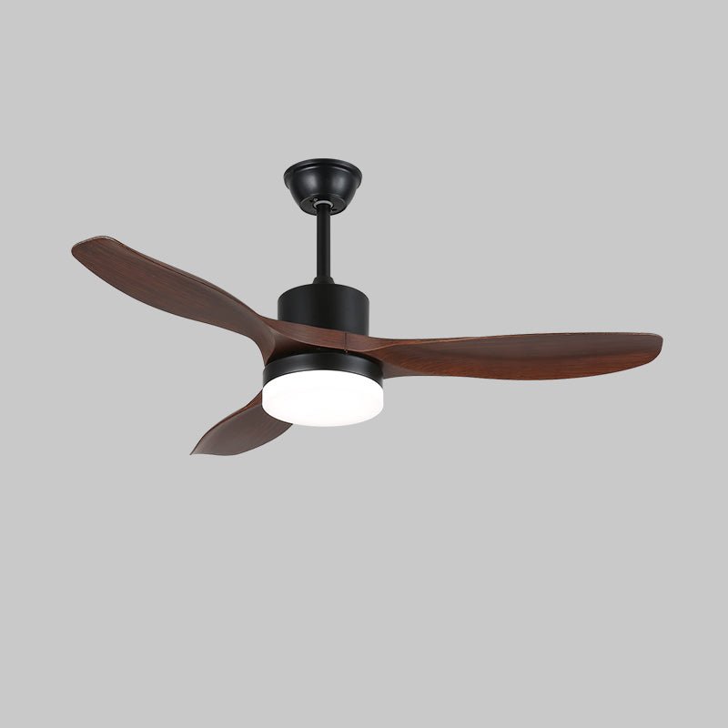 Ventilatore da soffitto moderno con illuminazione minimalista Darian con finitura effetto legno | Design scandinavo Ø126-132cm - Lamylie