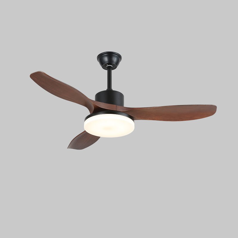 Ventilatore da soffitto moderno con illuminazione minimalista Darian con finitura effetto legno | Design scandinavo Ø126-132cm - Lamylie