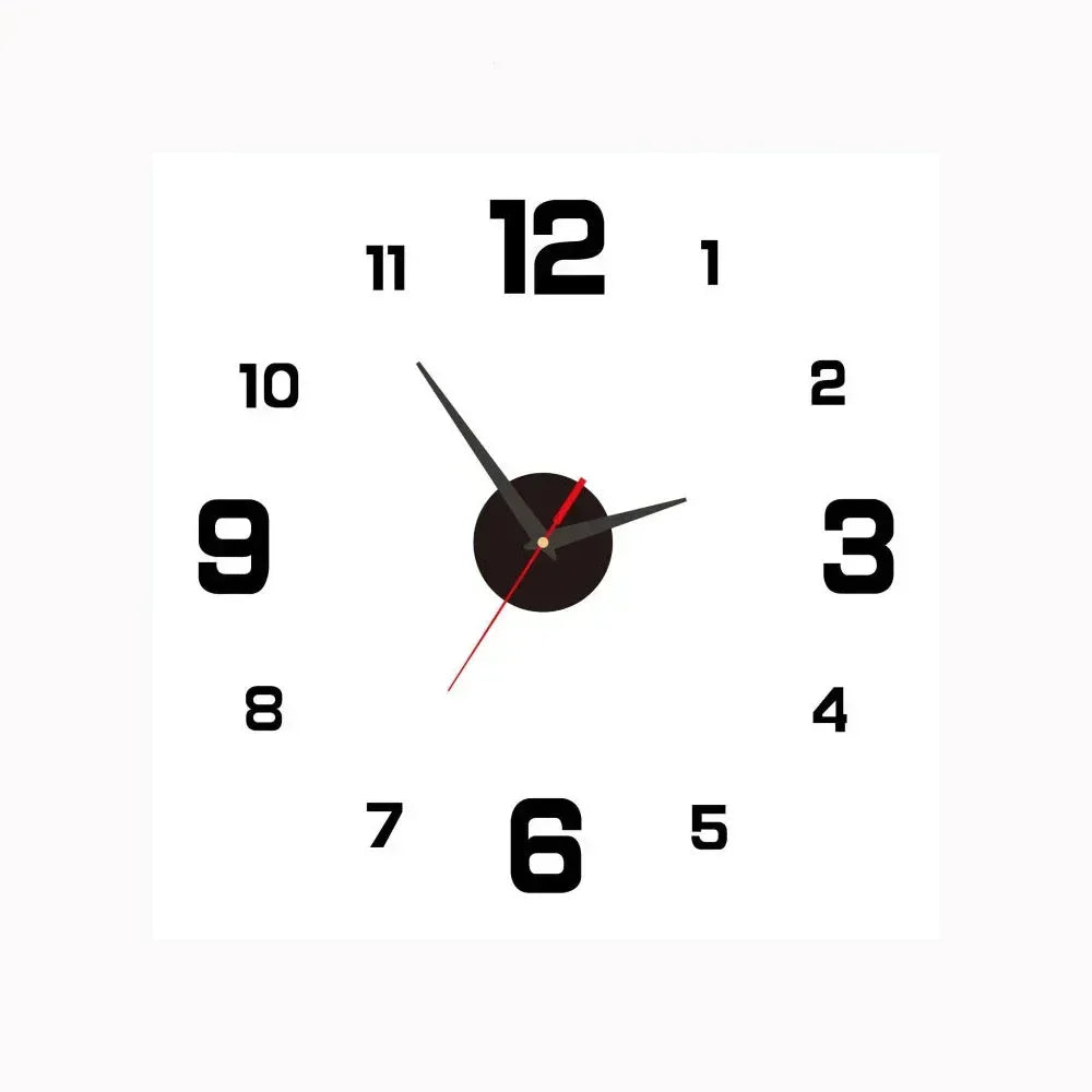 Stille Wanduhr mit digitalem Design in Farbverlauf und Gold - Lamylie