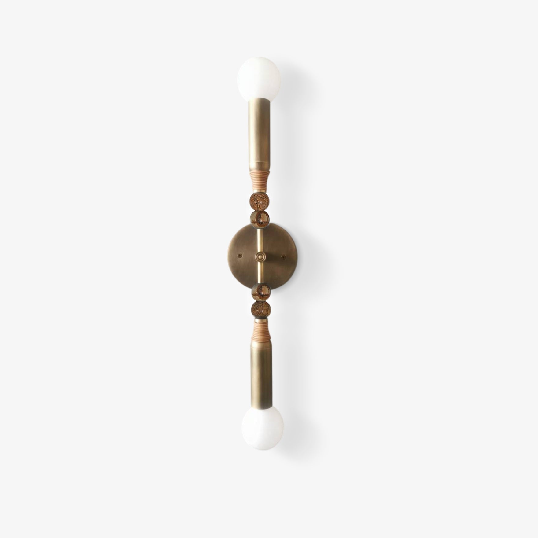 Nástěnná lampa Toam z mramoru a mosazi | design inspirovaný Persepolis se staromosaznou povrchovou úpravou, 18.9 a 27.6 inch – Lamylie