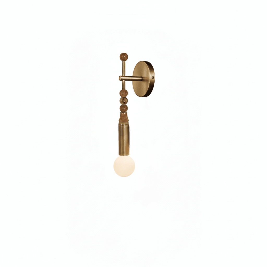 Nástěnná lampa Toam z mramoru a mosazi | design inspirovaný Persepolis se staromosaznou povrchovou úpravou, 18.9 a 27.6 inch – Lamylie