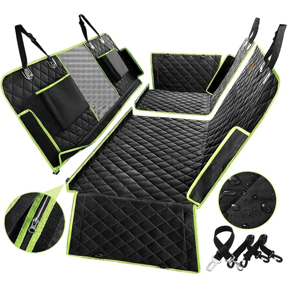 Furride 6-In-1 Waterproof Dog Car Seat Protector — Hammock, Bench & Cargo Liner