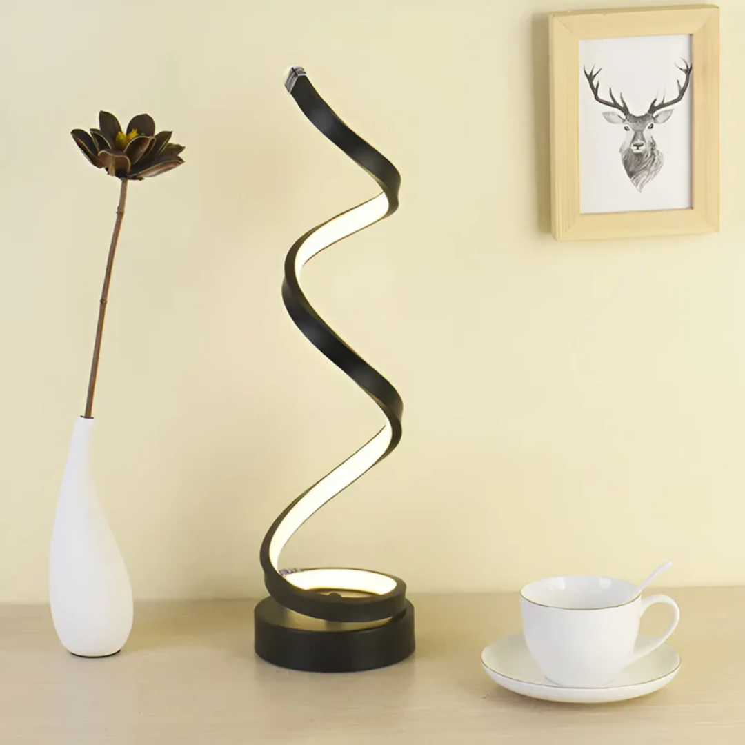 Spiral LED Desk Light with Adjustable Dimmer – Contemporary Style 19W - Lamylie