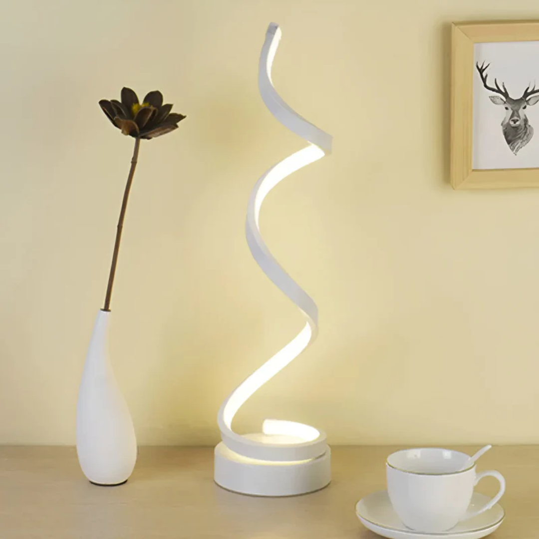 Spiral LED Desk Light with Adjustable Dimmer – Contemporary Style 19W - Lamylie