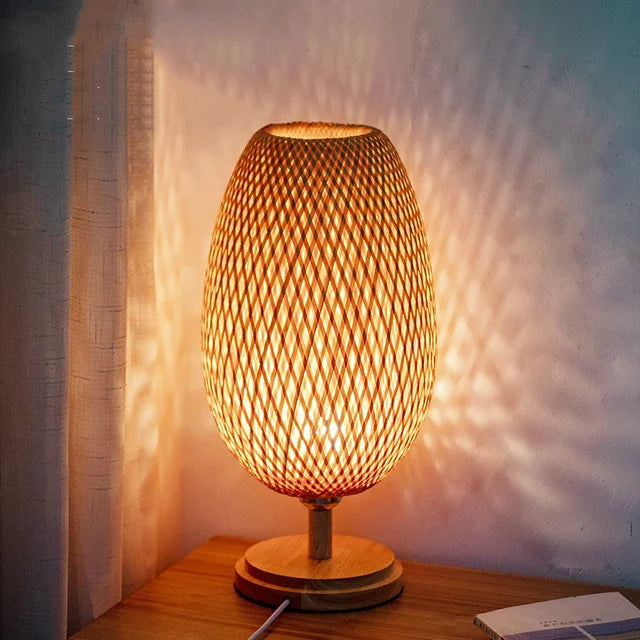Naturlamp | Lampe de table vintage en bambou - Lamylie