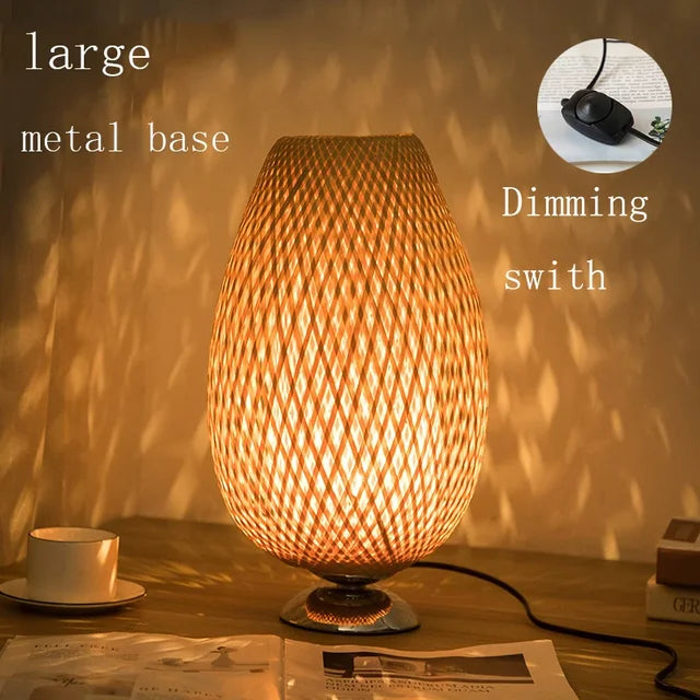 Naturlamp | Lampe de table vintage en bambou - Lamylie