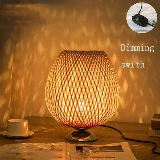 Naturlamp | Lampe de table vintage en bambou - Lamylie