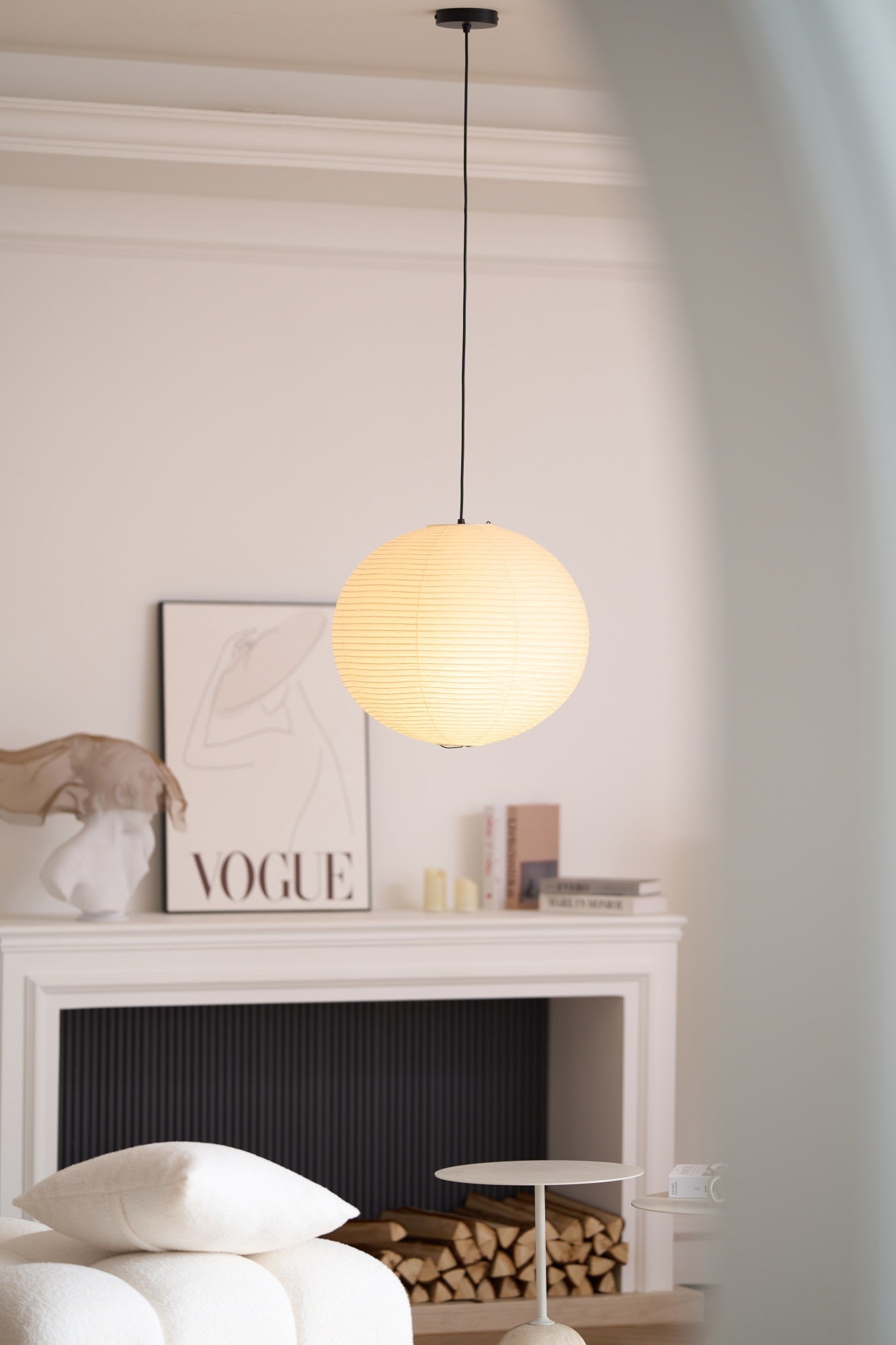 Japanese Mulberry Paper Pendant Lamp — Handmade Washi Lampshade Globe Ambient Lighting - Lamylie