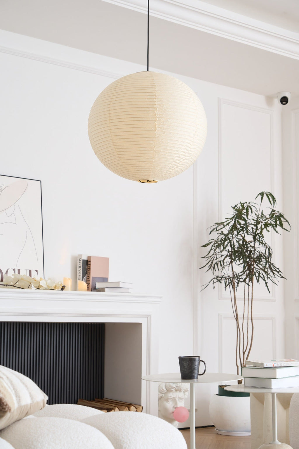 Japanese Mulberry Paper Pendant Lamp — Handmade Washi Lampshade Globe Ambient Lighting - Lamylie