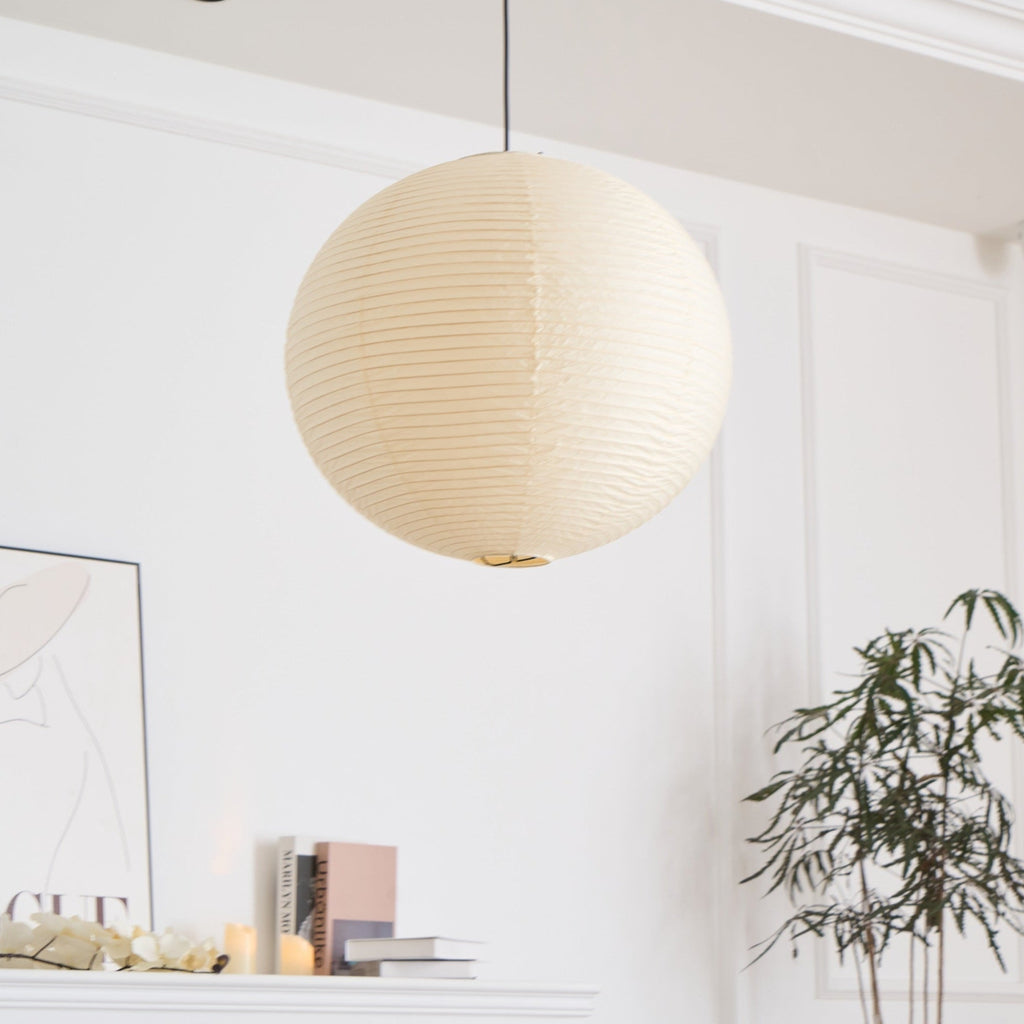 Japanese Mulberry Paper Pendant Lamp — Handmade Washi Lampshade Globe Ambient Lighting - Lamylie