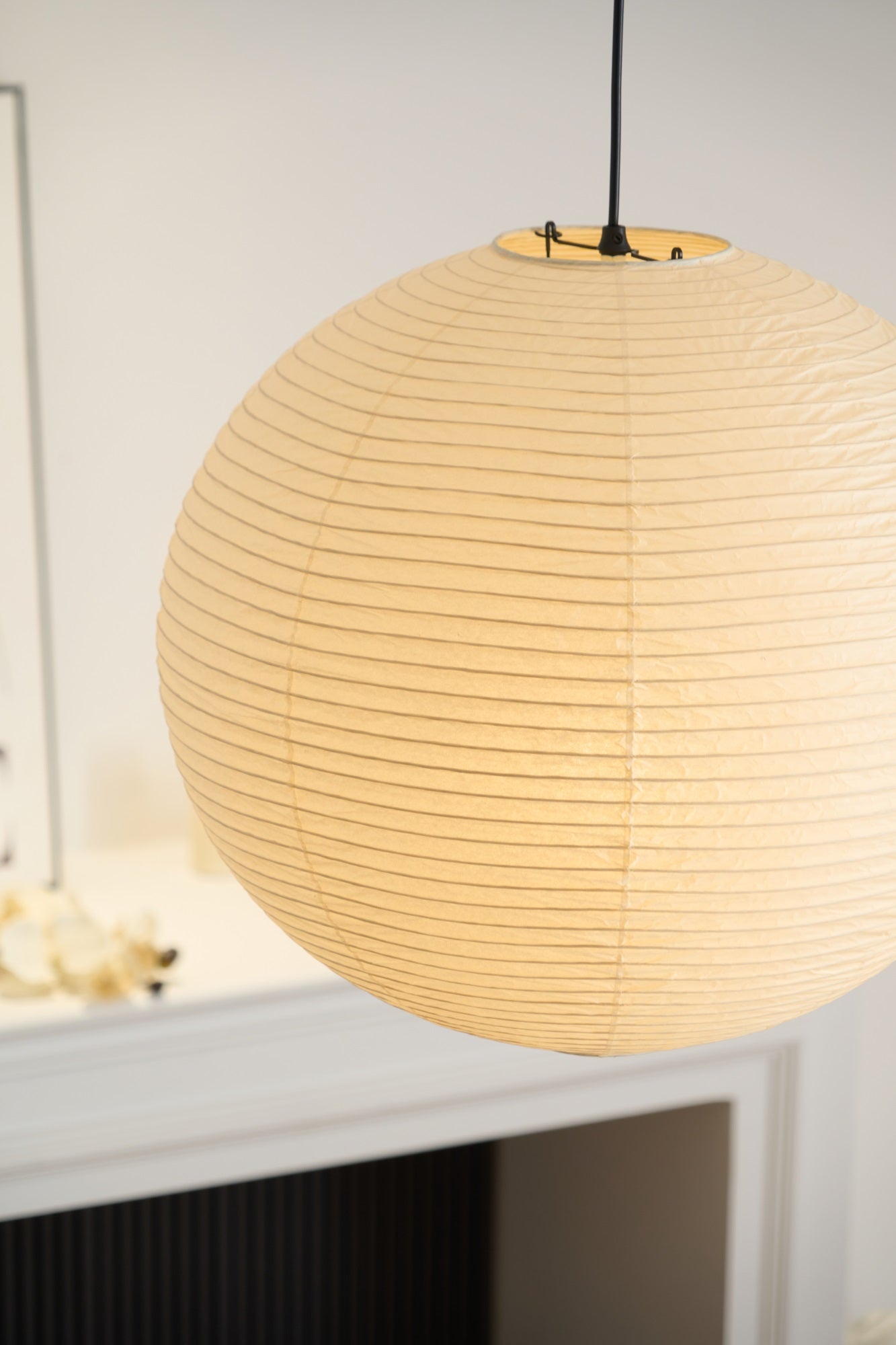 Japanese Mulberry Paper Pendant Lamp — Handmade Washi Lampshade Globe Ambient Lighting - Lamylie