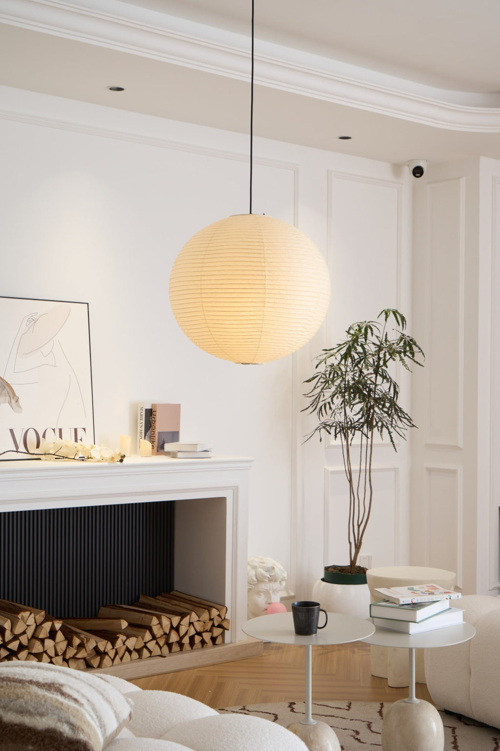 Japanese Mulberry Paper Pendant Lamp — Handmade Washi Lampshade Globe Ambient Lighting - Lamylie