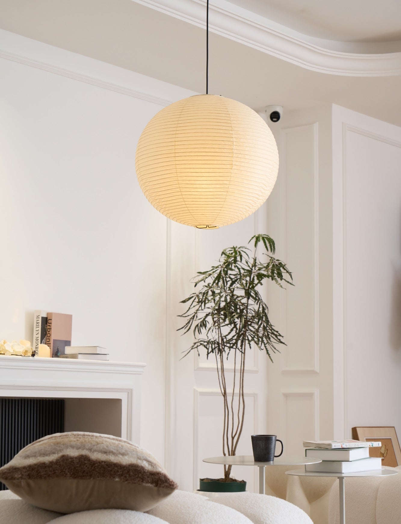 Japanese Mulberry Paper Pendant Lamp — Handmade Washi Lampshade Globe Ambient Lighting - Lamylie