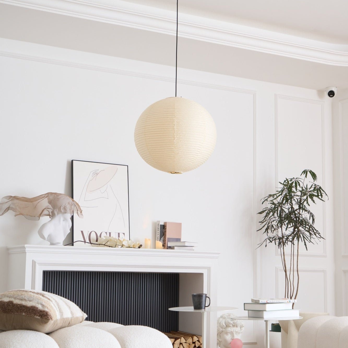 Japanese Mulberry Paper Pendant Lamp — Handmade Washi Lampshade Globe Ambient Lighting - Lamylie
