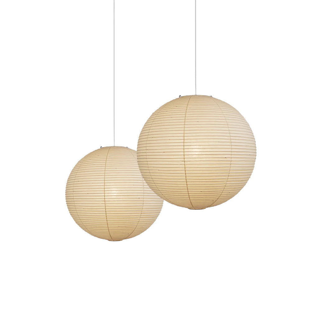 Japanese Mulberry Paper Pendant Lamp — Handmade Washi Lampshade Globe Ambient Lighting - Lamylie