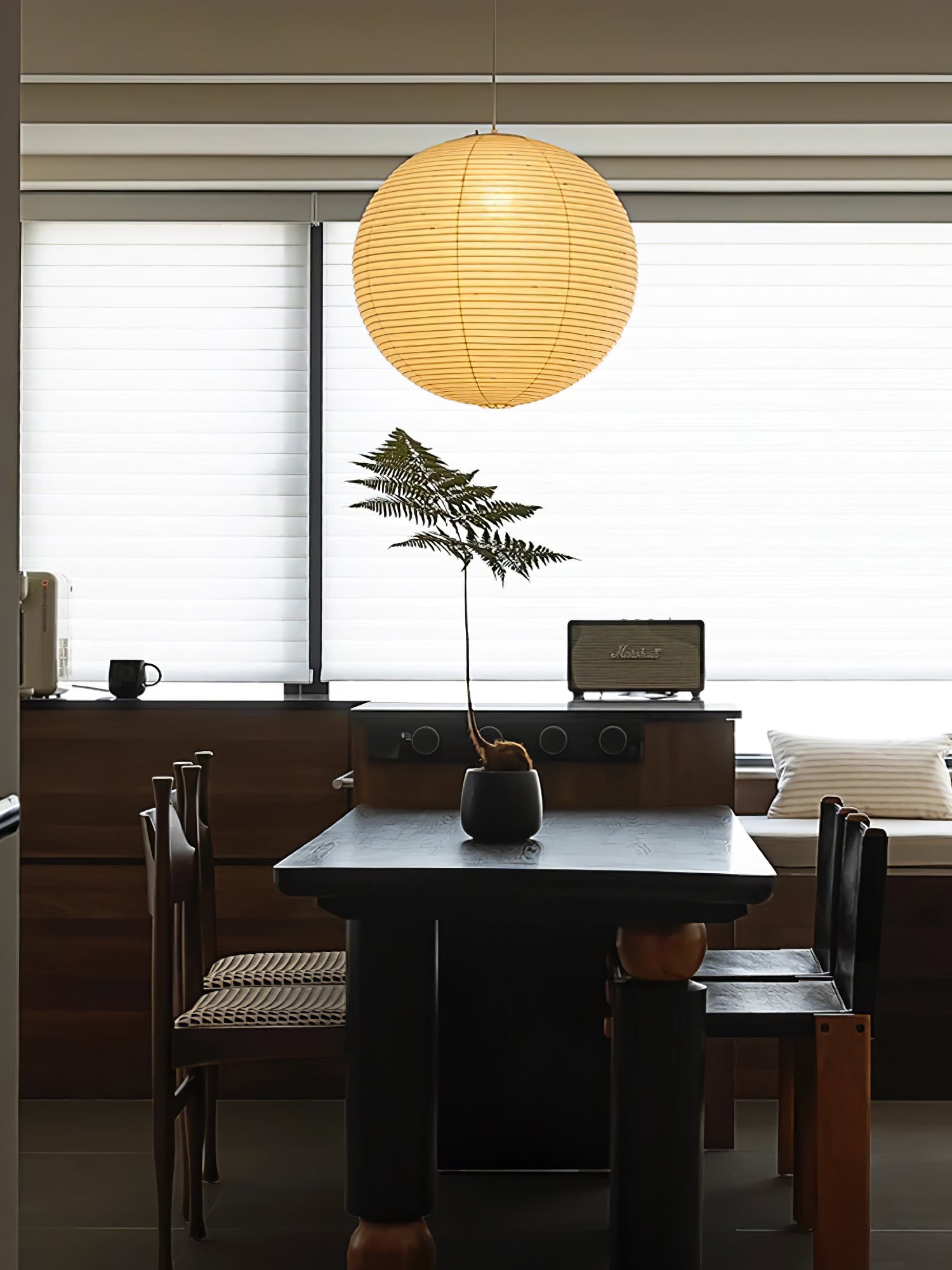 Japanese Mulberry Paper Pendant Lamp — Handmade Washi Lampshade Globe Ambient Lighting - Lamylie