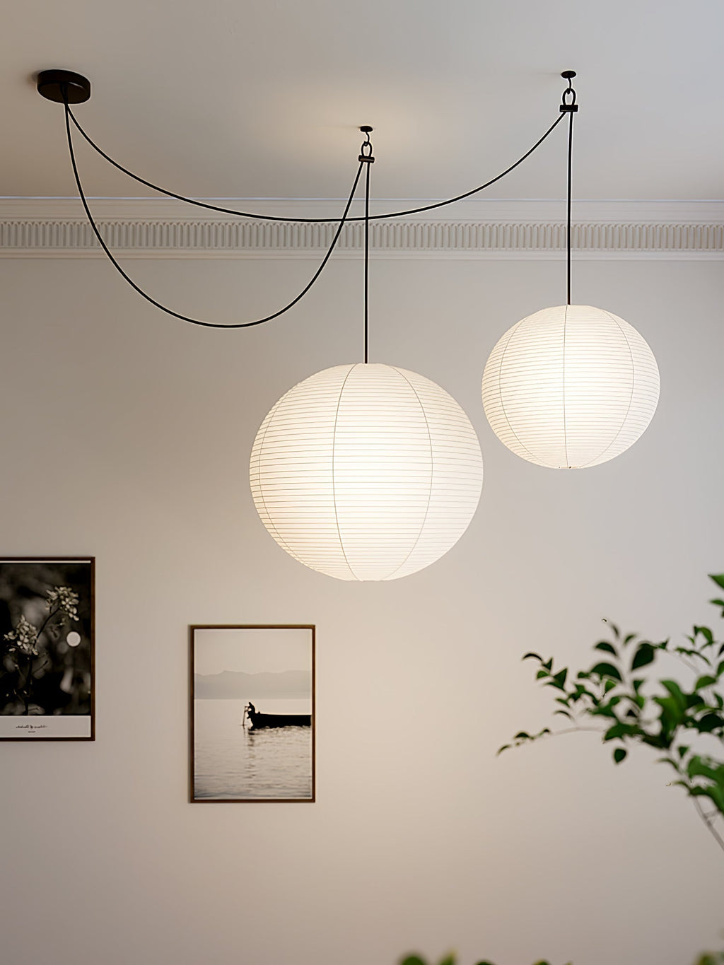 Japanese Mulberry Paper Pendant Lamp — Handmade Washi Lampshade Globe Ambient Lighting - Lamylie