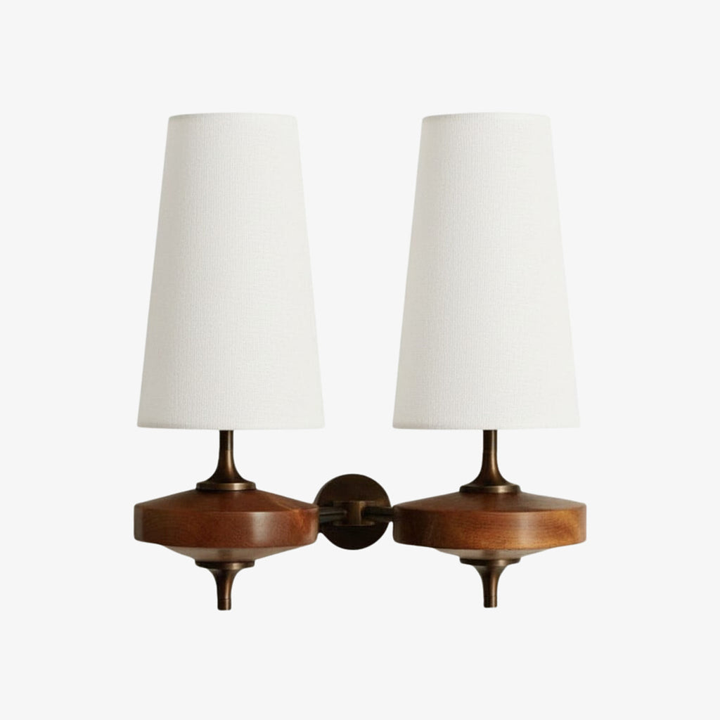Retro Wall Lamp with Fabric Shade | Vintage Lighting for Bedroom - Lamylie