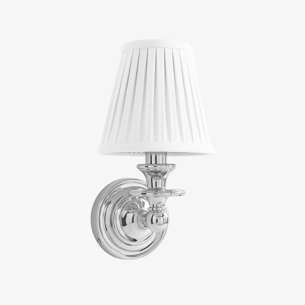 Wall Lamp with Fabric Shade and Gooseneck Arm | Wrought Iron Fixture with Adjustable Reading Lamp - Lamylie