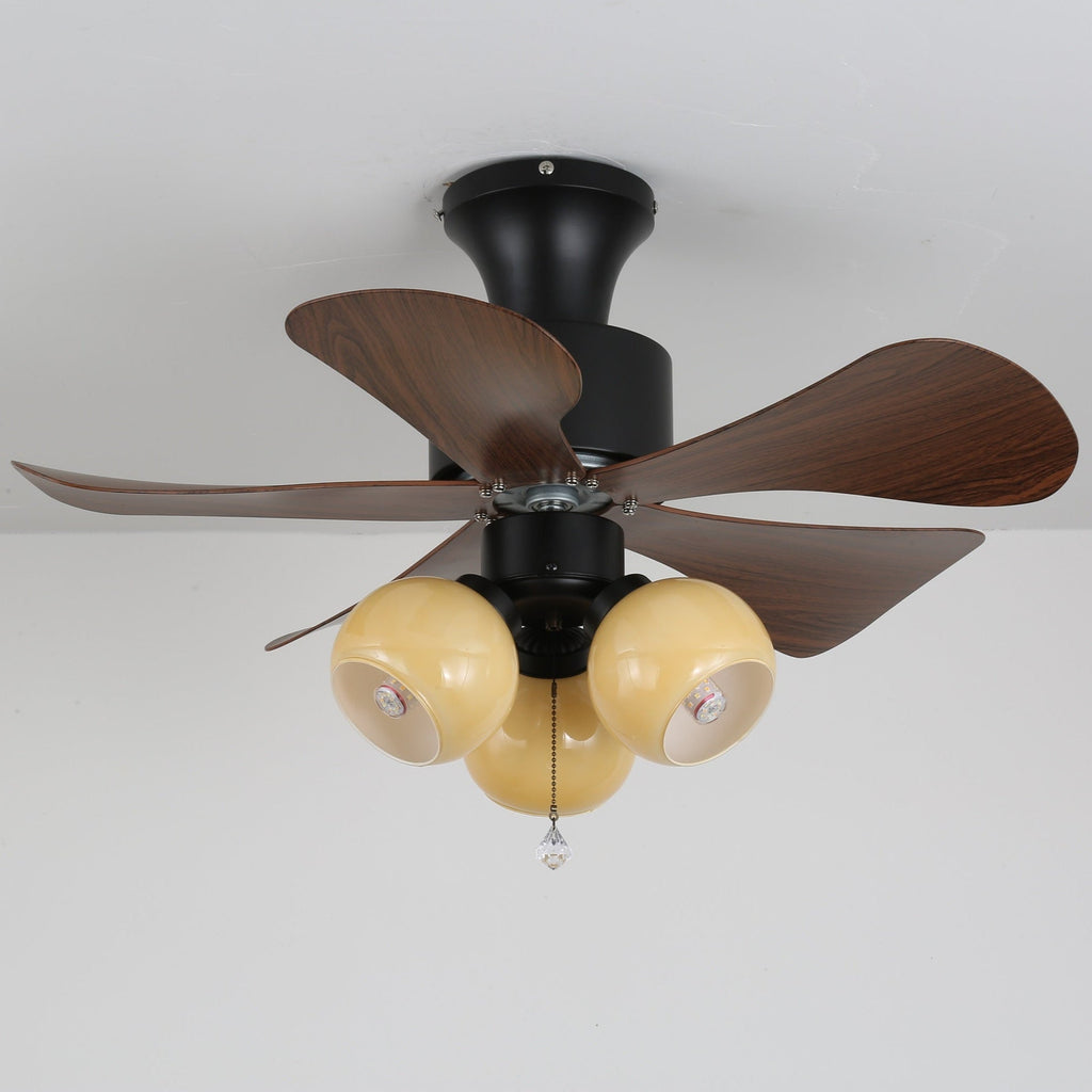 Lunara vintage-loftventilator Ø80 cm med belysning og fjernbetjening – Lamylie