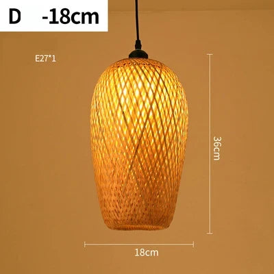 Håndlavet hængelampe i rattan | Skandinavisk rustikt design | Naturlig stemningsbelysning - Lamylie