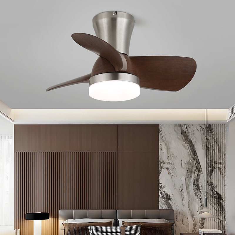 Stropní ventilátor s osvětlením v minimalistickém dřevěném vzhledu – Lamylie