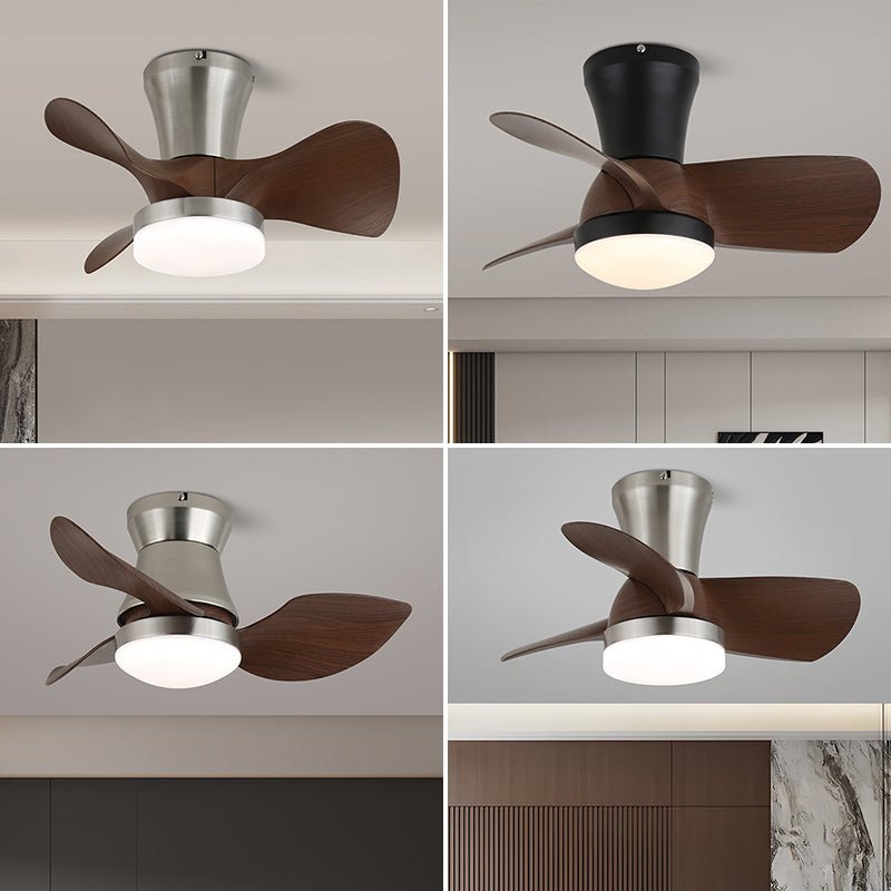 Stropní ventilátor s osvětlením v minimalistickém dřevěném vzhledu – Lamylie