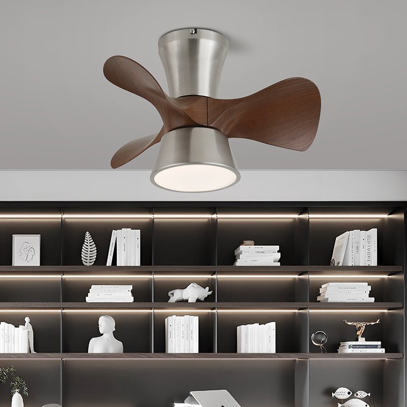 Stropní ventilátor s osvětlením v minimalistickém dřevěném vzhledu – Lamylie