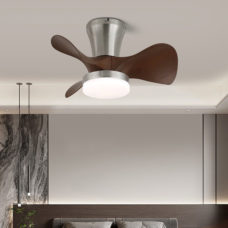 Stropní ventilátor s osvětlením v minimalistickém dřevěném vzhledu – Lamylie