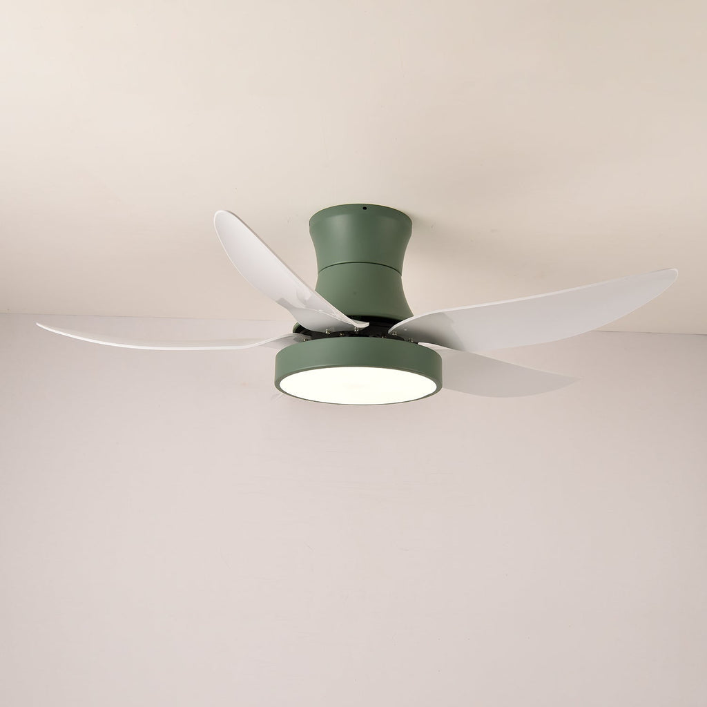 Takvifte med belysning 132 cm, moderne svart metall og plast, LED 24 W, justerbar med 6 hastigheter – Lamylie