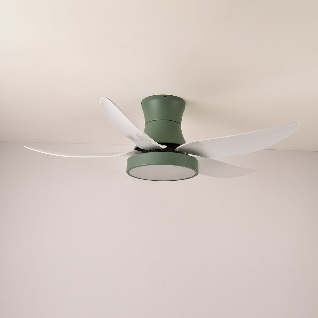 Takvifte med belysning 132 cm, moderne svart metall og plast, LED 24 W, justerbar med 6 hastigheter – Lamylie