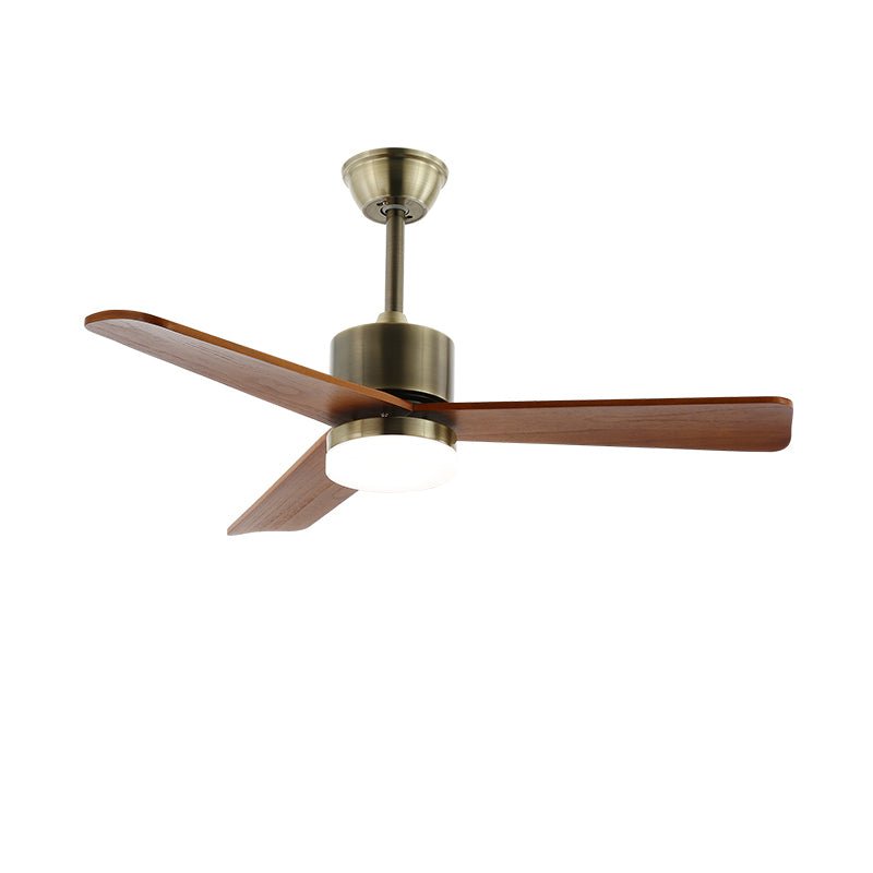 Ceiling Fan with Lighting | Minimalist Fan in Silver and Wood | 6 Speeds | Remote Control | 106/132 cm | LED 35W | Ceiling Light with Ventilation Function - Lamylie