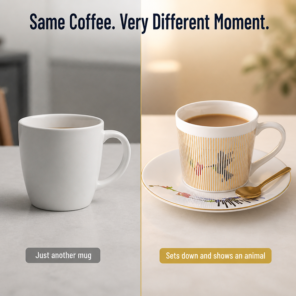 LumoraStream — Watch a Hidden Animal Appear the Moment Cup Meets Saucer - Lamylie